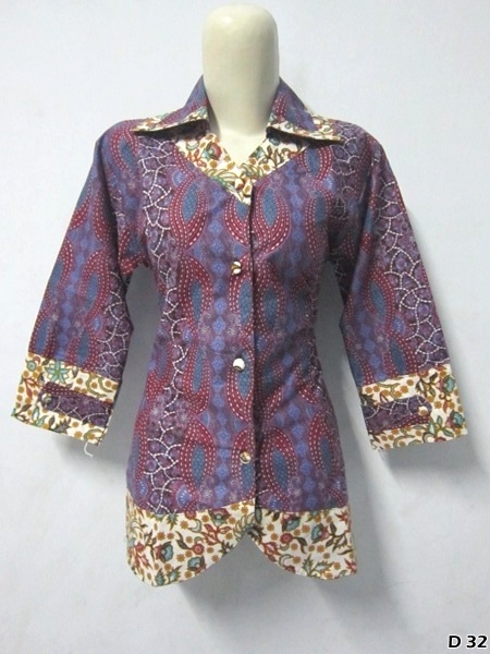 desain kemeja  batik  wanita  Grosir batik  pekalongan modern